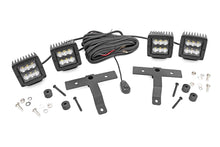 Load image into Gallery viewer, Quad LED Light Kit | Cowl Mount | 2" Black Pairs | Spot | Jeep Gladiator JT/Wrangler JL (18-26)