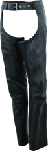 Load image into Gallery viewer, Kuryakyn By River Road Plains Leather Chaps Black Womens - Small