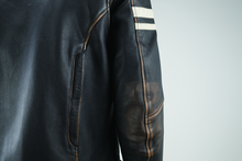 Load image into Gallery viewer, Kuryakyn By River Road Hoodlum Vintage Leather Jacket Black - Small