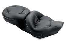 Load image into Gallery viewer, Mustang 97-07 Harley Rd King, 06-07 Str Glide, 00-05 Eagle Tour 1PC Seat w/Blk Pearl Studs - Black