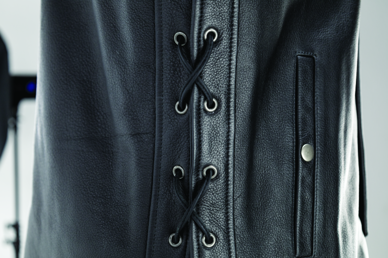 Kuryakyn By River Road Old Skool Leather Vest Black - Large