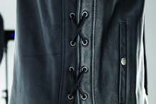 Load image into Gallery viewer, Kuryakyn By River Road Old Skool Leather Vest Black - Large