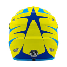Load image into Gallery viewer, Answer 26 AR1 Mototown Helmet Matte Hyper Acid/Cyan/Dark Blue - Large