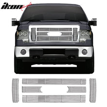 Load image into Gallery viewer, 2009-2010 Ford F-150 King Ranch Billet Upper Grille Inserts Chrome 6PC
