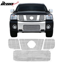 Load image into Gallery viewer, 2004-2007 Nissan Titan&amp; Armada Billet Style Lower Grille Insert Chrome