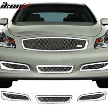 Load image into Gallery viewer, 2007-2008 Infiniti G35 09 G37 Sedan Mesh Chrome Grille Stainless Steel