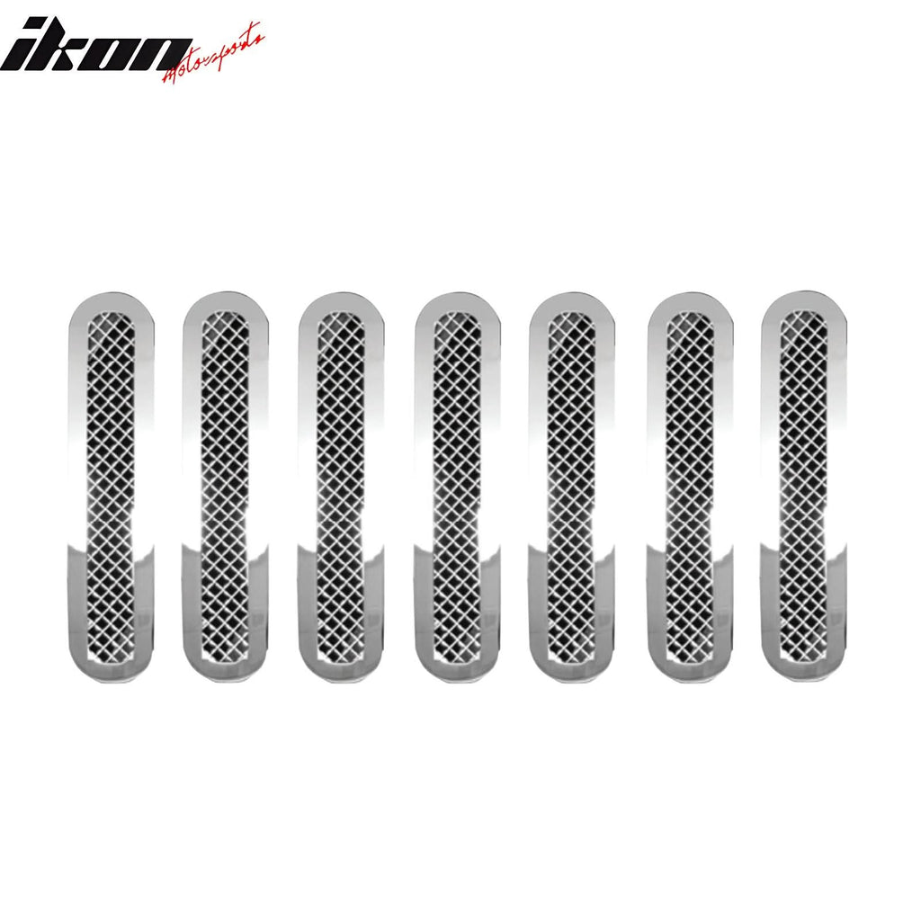2007-2013 Jeep Wrangler Bumper Upper Mesh Grill Insert Stainless Steel