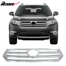 Load image into Gallery viewer, 2011-2013 Toyota Highlander Chrome Front Bumper Hood Insert Grille ABS