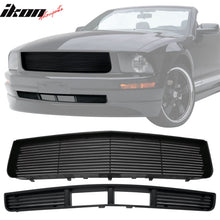 Load image into Gallery viewer, 2005-2009 Ford Mustang V6 Billet Style Black Front Upper Grille ABS