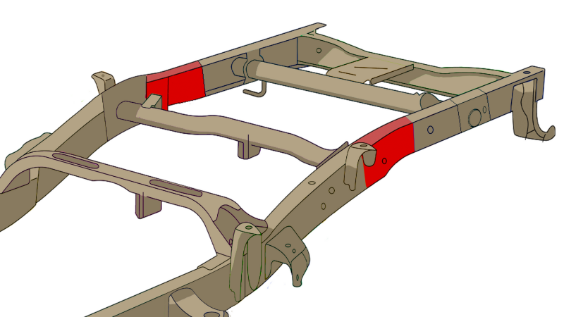 Rust Buster 07-18 Chevy Silverado/GMC Sierra Over Axle Frame Repair Kit - Right