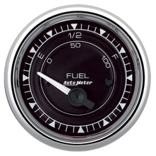 Load image into Gallery viewer, AutoMeter Chrono 2-1/16in 0E 240E-33F Ohm Electric Fuel Level Gauge - Chrome