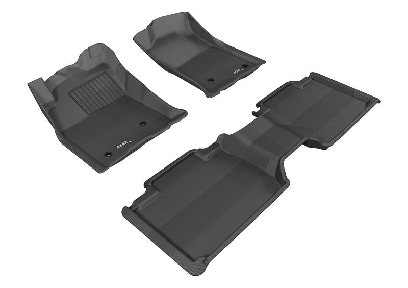 3D MAXpider 2005-2011 Toyota Tacoma Access Cab Kagu 1st & 2nd Row Floormats - Black