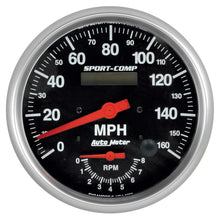 Load image into Gallery viewer, Autometer Tach/Speedo 5in. 160mph/8k RPM Electric Program Sport-Comp Gauge