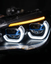 Load image into Gallery viewer, BMW 7 Series F02 G12 Style LED Headlight Assembly with Dual-Color DRL (Yellow / White) 2013 - 2015 (Replaces 63117228423)