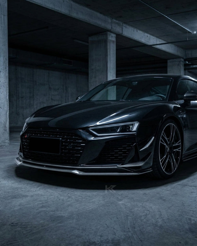 2019–2023 Audi R8 V10 Coupe Front Bumper Lip Splitter – Prepreg Dry Carbon Fiber