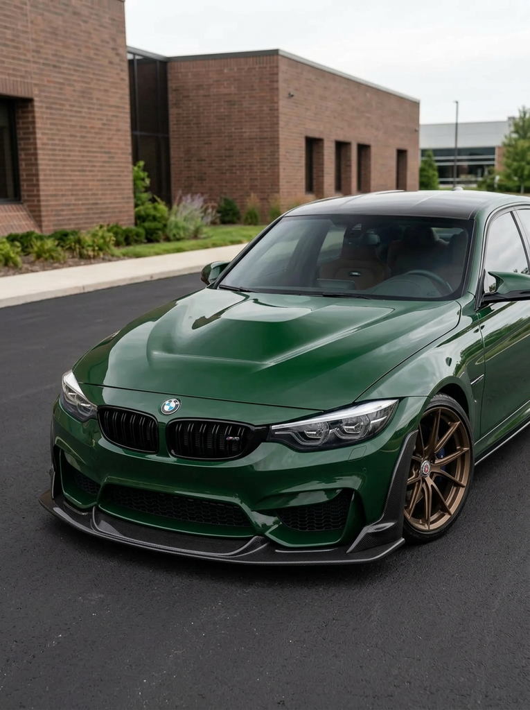 BMW 3 Series F80 M3 F82 F83 M4 Laptor Style Carbon Fiber Front Lip (2015 - 2021)