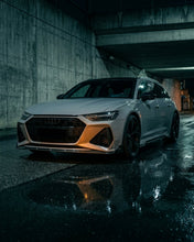 Load image into Gallery viewer, 2019–2021 Audi RS6 C8 Avant Front Bumper Lip Spoiler – Pre-Preg Dry Carbon Fiber