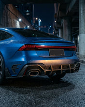 Load image into Gallery viewer, 2020–2021 Audi RS7 C8 Sportback Finned Rear Bumper Lip – Dry Carbon Fiber