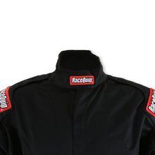 Load image into Gallery viewer, RaceQuip Black Chevron-1 Suit - SFI-1 XL