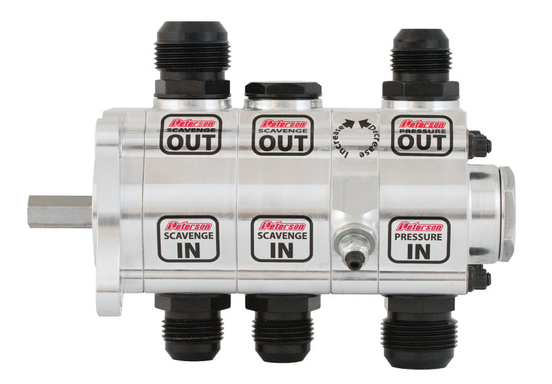 Peterson Fluid Systems R4 3-Stage Oil Pump - Left Side Mount - Rear Drive Drag