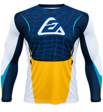 Load image into Gallery viewer, Answer  Syncron Raceday Jersey Yellow/Navy/Cyan/White Youth - Large