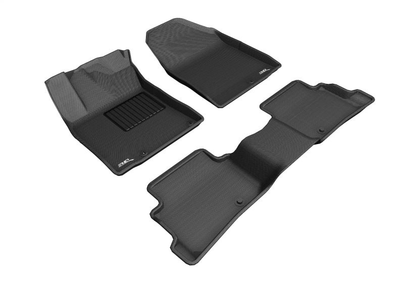 3D MAXpider 2019-2019 Hyundai Ioniq Electric Kagu 1st & 2nd Row Floormats - Black