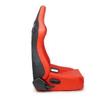 Load image into Gallery viewer, NRG Omega Reclinable Racing Seat (Pair) Red with Black Carbon Vinyl Back