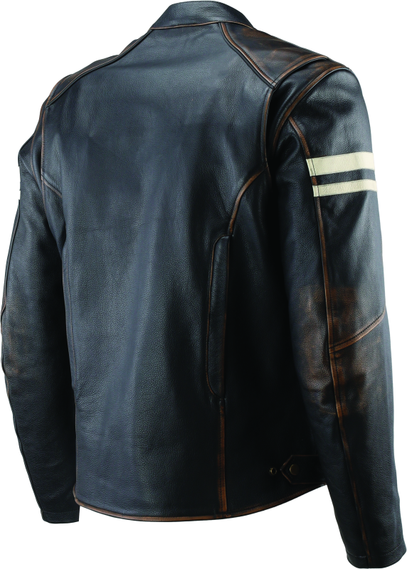 Kuryakyn By River Road Hoodlum Vintage Leather Jacket Black - Small
