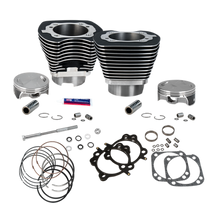 Load image into Gallery viewer, S&amp;S Cycle 07-16 BT 124in Standard Compression 4-1/8in Big Bore Kit - Wrinkle Black