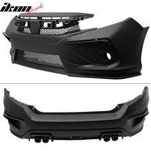 Load image into Gallery viewer, 2016-2021 Honda Civic Sedan Front + Rear Bumper Cover + Side Skirts