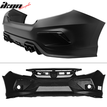 Load image into Gallery viewer, 2016-2021 Honda Civic Sedan Front + Rear Bumper Cover + Side Skirts