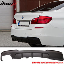 Load image into Gallery viewer, 2011-2016 BMW F10 MP Style Rear Bumper Lip Diffuser Single Outlet PP