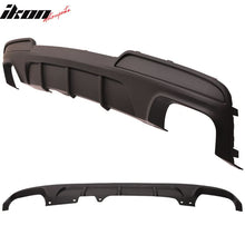 Load image into Gallery viewer, 2011-2016 BMW F10 MP Black Rear Bumper Lip Diffuser Quad Twin Exhaust