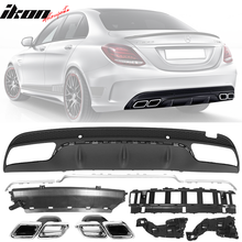 Load image into Gallery viewer, 2015-2018 Mercedes W205 C63 AMG Style Rear Bumper Diffuser w/ Tip