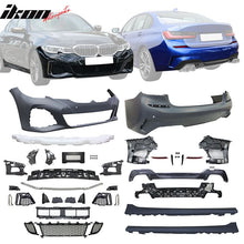 Load image into Gallery viewer, 2019-2022 BMW G20 Black M340 Front Rear Bumpers M-Tech Side Skirts