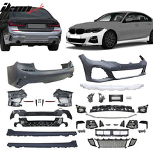 Load image into Gallery viewer, 2019-2022 BMW G20 Sedan M-Tech Black Front Rear Bumper Side Skirts