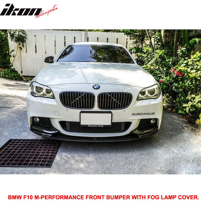 Fits 11-16 5-Series F10 M-P Front Bumper Fog Cover Polypropylene