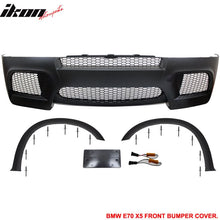 Load image into Gallery viewer, 2010-2013 E70 LCI X5M Style Unpainted Black Front Bumper Conversion PP