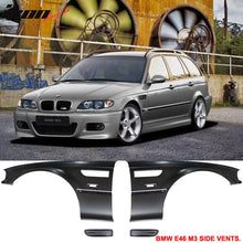 Load image into Gallery viewer, 1998-2002 BMW 3 Series E46 2Dr M3 Style Fenders + Chrome Side Vent