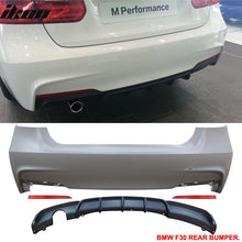 Load image into Gallery viewer, 2012-2018 BMW 320i M-P Style Single Outlet Rear Bumper Conversion PP