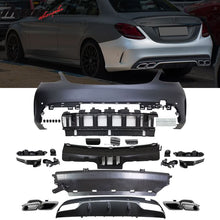 Load image into Gallery viewer, 2015-2018 Mercedes-Benz W205 C Class Rear Bumper Cover w/ Muffler Tip