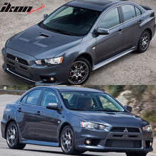 Load image into Gallery viewer, 2008-2015 Mitsubishi Lancer EVO Side Skirts Unpainted Black PP Pai