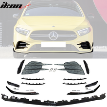 Load image into Gallery viewer, 2020-2022 Benz W177 A35 AMG Front Bumper Lip with Gloss Moulding PP