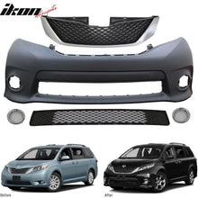 Load image into Gallery viewer, Fits 11-17 Sienna SE PP Front Bumper Guard Conversion &amp; Reflector