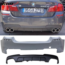 Load image into Gallery viewer, 2011-2016 BMW F10 M-P Style Twin Muffler Dual Outlet Rear Bumper PP