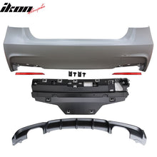 Load image into Gallery viewer, 2012-2018 BMW F30 3 Series MP Style Diffuser Twin Muffler Rear Bumper