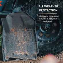 Load image into Gallery viewer, 3D MAXpider 2015-2020 Mercedes Benz C-Class (W205) Sedan Kagu 1st &amp; 2nd Row Floormats - Black