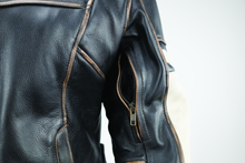 Load image into Gallery viewer, Kuryakyn By River Road Dame Vintage Leather Jacket Black Womens - Small