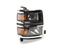 Load image into Gallery viewer, Raxiom 14-15 Chevrolet Silverado 1500 OE Style Headlights/ Chrome Trim- Black - Clear Lens