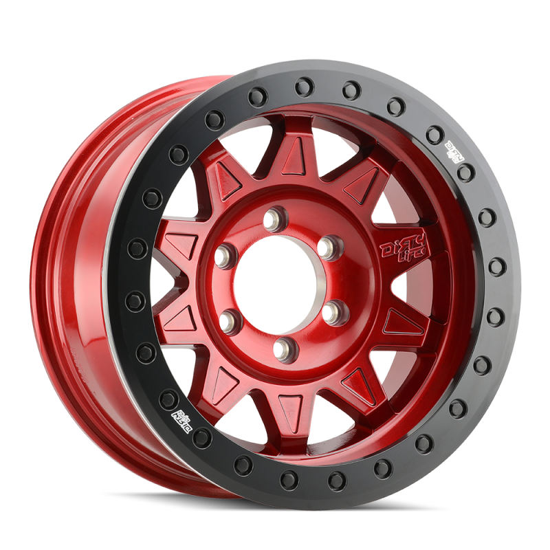 Dirty Life 9302 Roadkill Race 17x9/5x127 BP/-14mm Offset/71.5mm Hub Crimson Candy Red Wheel Beadlock